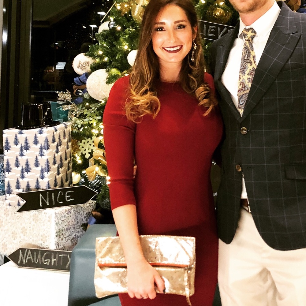 Lulus garnet 3/4 evening gown